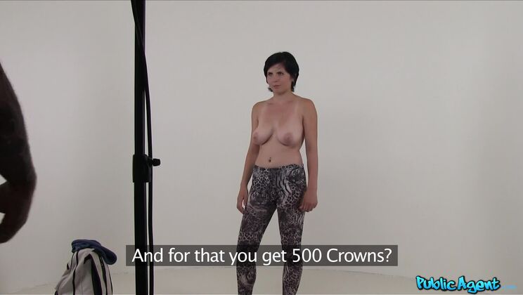Shy 19 year old with big boobs fucked in photo studio