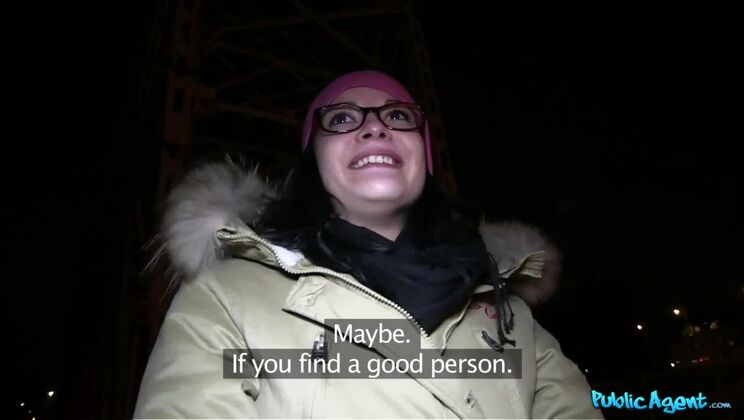 Babe with Glasses Fucked Outside