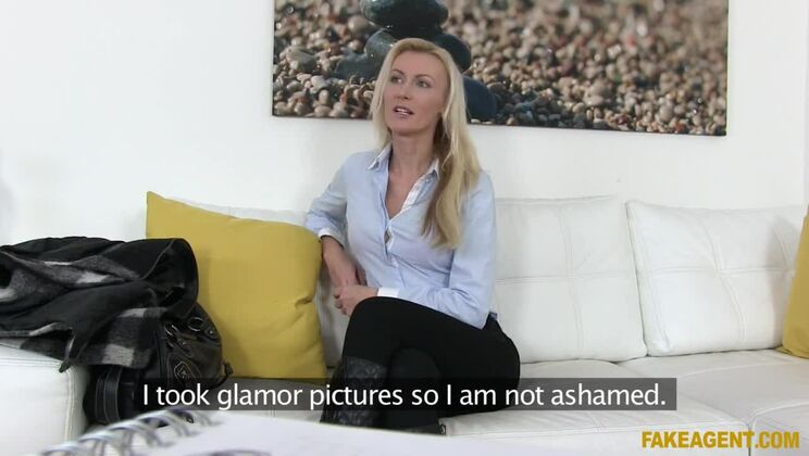 Stunning blonde loves taking cock