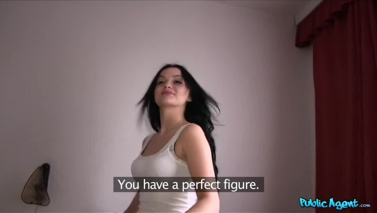 Hot Brunette's Ass Sprayed with Cum