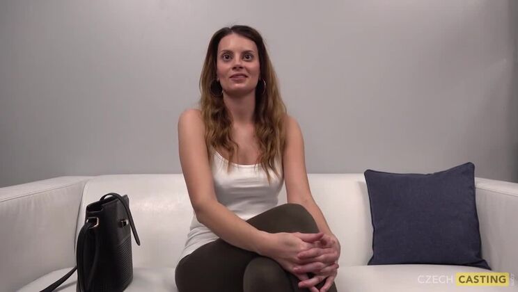 Amazing Brunette Anna: A Casting Couch Delight with Petite Breasts