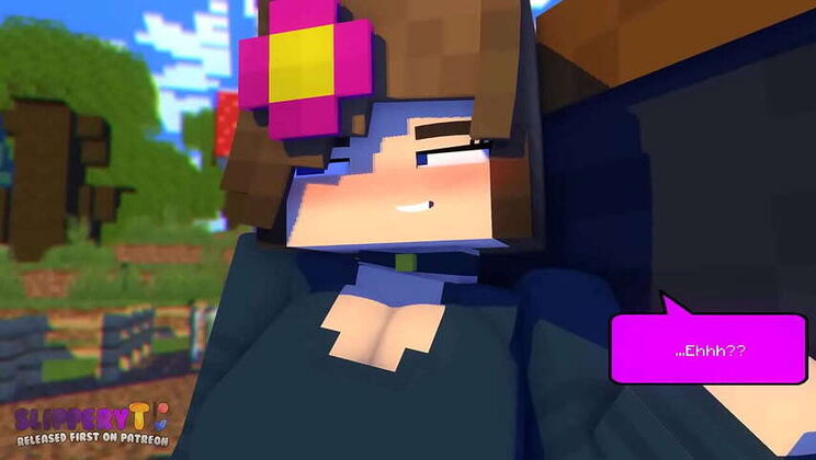SliperyT Amber's Cum-Filled Horse in Minecraft