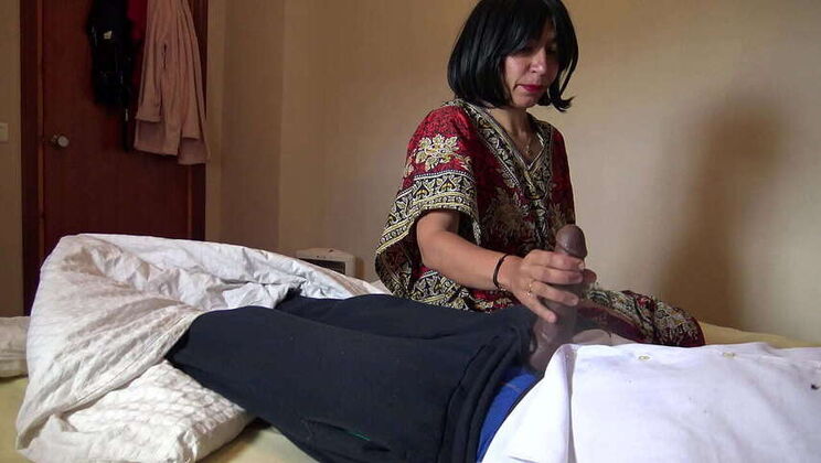A hotel maid is surprised when I reveal my large French manhood