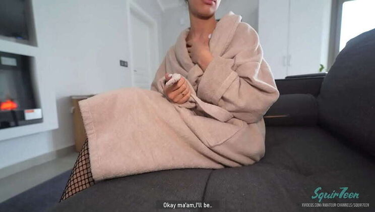 Amateur Latina MILF Evie instructs stepson Vik on condom use during husband's work hours