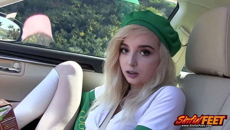 Lexi Lore Flashes Her Pink Panties, Inviting Him In