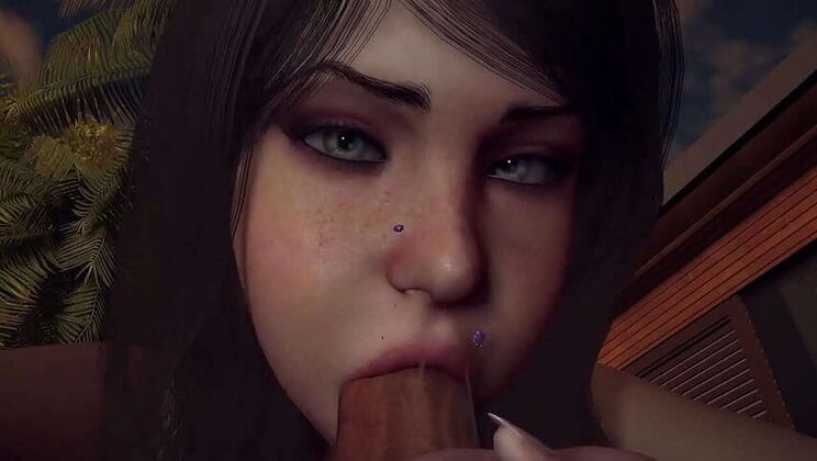 Cute Girl Attempts Huge Rod in Oral Exploration: 3D Porn