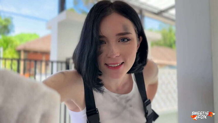 Sexy Mechanic Sweetie Fox: Hardcore Blowjob, Rough Riding & Cumshot