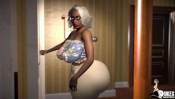 MILF Shanice Luv Takes a Big Black Cock on Her Home Staircase
