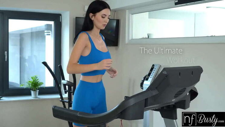 Simon Kitty, the voluptuous European, enjoys a raunchy workout session with her boyfriend on the treadmill - S17:E5 (Blowjob, Creampie, Cum Shot, Shaved Pussy)