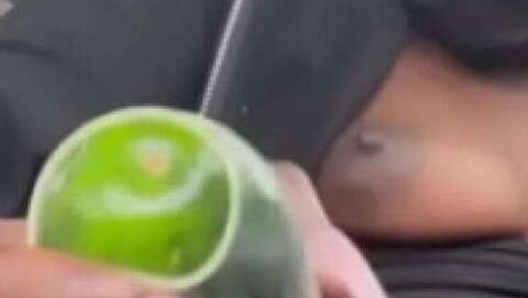 Ebony Petite Gets Squirting Orgasm with Cucumber