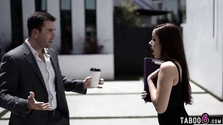 Teen Vanna Bardot in Taboo6.com: Skeptical of the Proceedings, She Convinces a Jury Member with Oral Pleasures