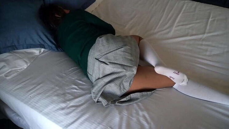 Young Stepniece Arrives Home Tired from School, Craves Stepuncle's Touch