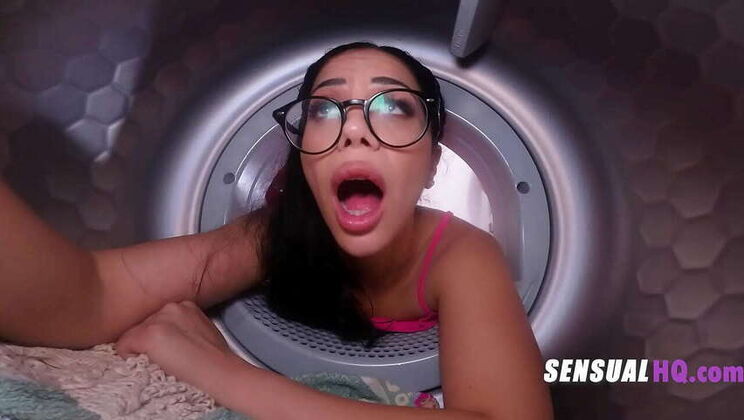 MILF Julia's Surprise: Stuck in the Dryer!