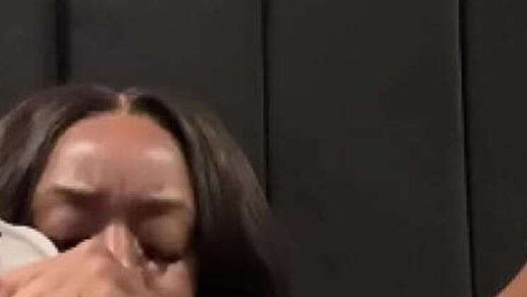 Dark Skinned Beauty Masturbates Alone