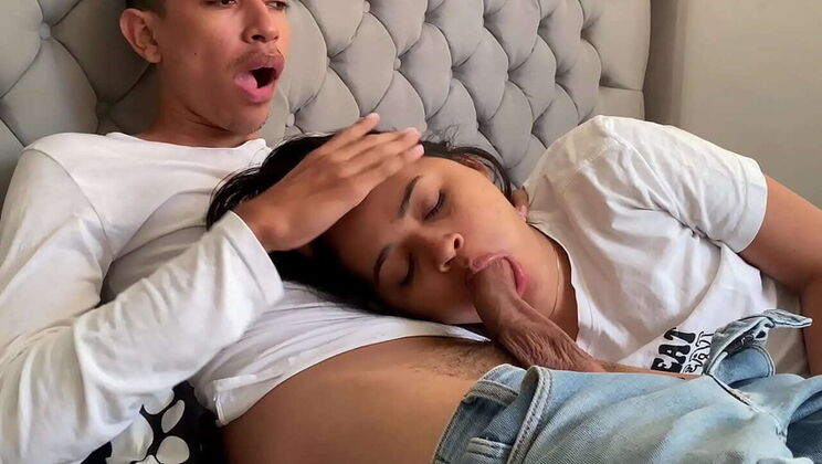 Naughty Stepdad Fucks My Mouth Until Cum