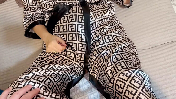 Sexy MILF in Red Panties and Black Stockings Gets Fingered to Real Orgasm - Close-Up Pussy Action