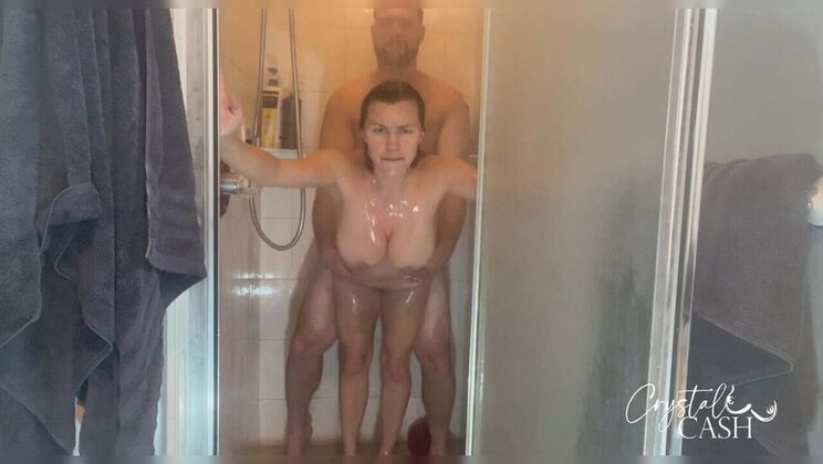 Hot Blonde MILF Fucked Hard in Shower Until She Cums