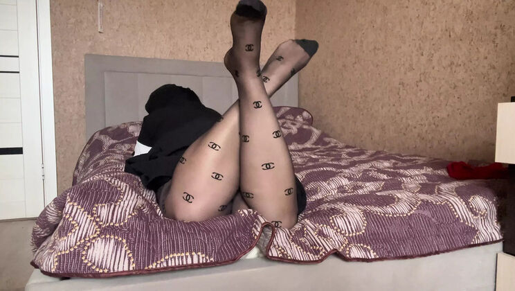 Horny MILF Stepmom Lux Eva in Sexy Pantyhose Fetish - Big Ass & Natural Tits