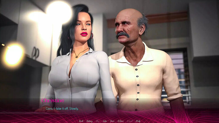 Goro Fingers Christine - Hot American Wife Enjoys Fingering in 3D HD Scene