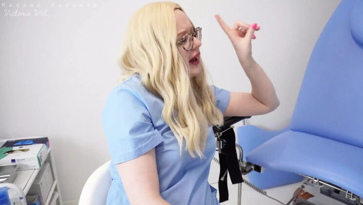 Polish Amateur Gets Large Dildo Inserted by Gynecologist in HD Medical Fetish Scene