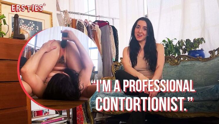 Flexible Dark Haired Natasha Solo Masturbation - Wild Positions & Hairy Pussy