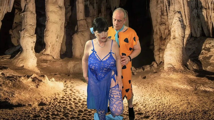 Granny Betty Rubble Fucks Fred Flintstone - Homemade BBW Cosplay Blowjob & Creampie