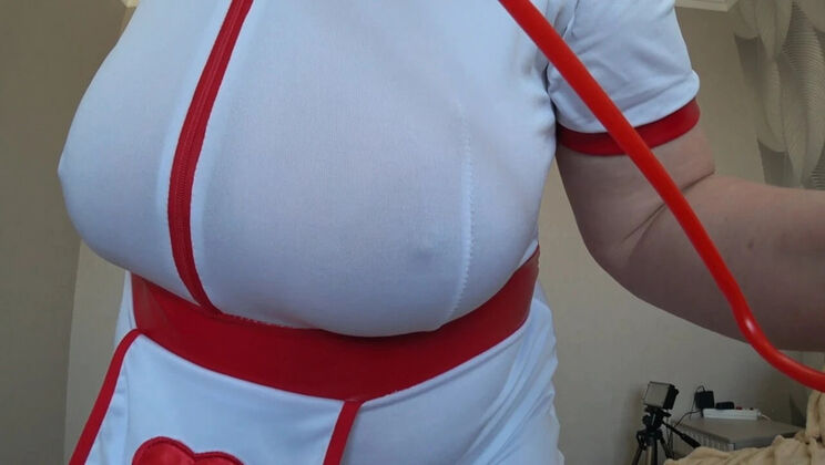 Big Tits Mature Nurse Shakes Her Huge Boobs POV - Chubby MILF Knows How To Please