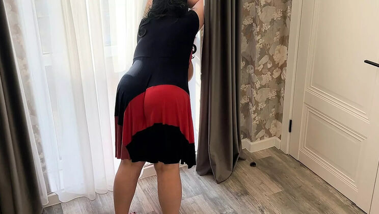 Stepmom bends over showing her huge ass - stepson can't resist and fucks her tight anal