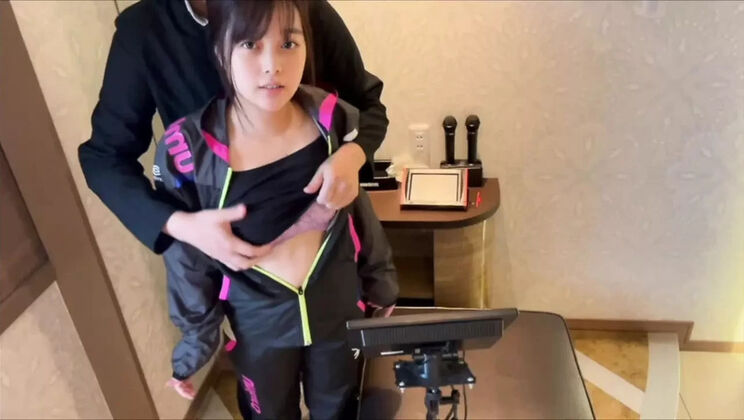 Naughty Japanese High School Couple Has First Time Sex in Karaoke Room - Amateur Asian Teen Fuck