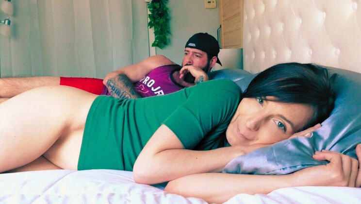 British Stepsister No Panties Bed Sex - Stepbrother Fucks Her Hard Doggystyle