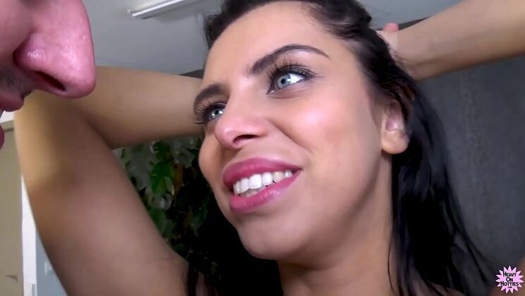 Russian Teen Kira Queen Takes a Full Facial and Hard Fuck - Blowjob & POV