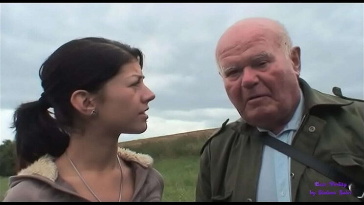 Mature Man Helps Young Brunette With Car Trouble - Hardcore Fuck & Big Cock Action