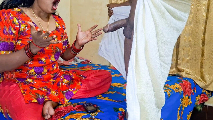 Desi Stepsister Shocked by Huge Dick - First Time Doggy Style Fuck