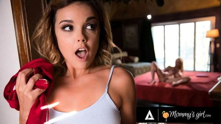 Busty Stepmom Alexis Fawx Makes Teen Stepdaughter Dillion Harper Squirt & Swallows It All - Lesbian Voyeur Fun