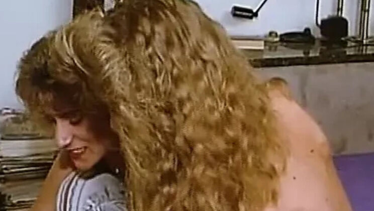 German blonde Eileen Wells shares huge cock in wild threesome - deep throat & facial
