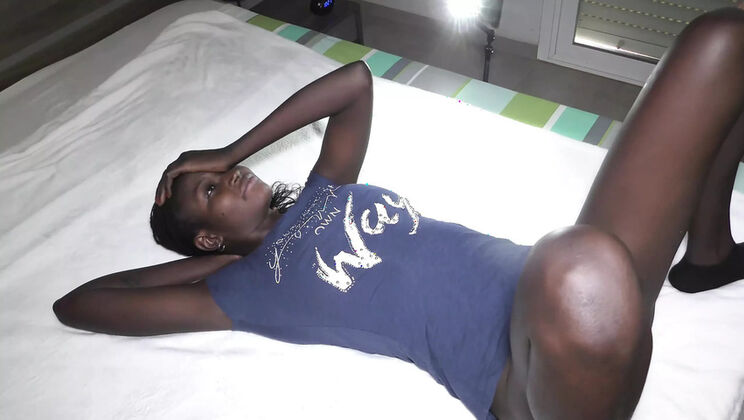 Skinny Black Girl Gets Creampie in Missionary - Homemade POV