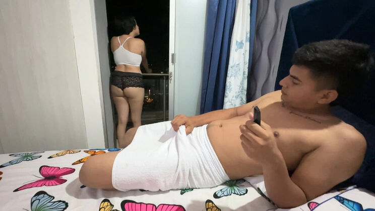 Big Ass Latina Stepsister Sneaks In For Hardcore Balcony Fuck - ManuelaAlvarez