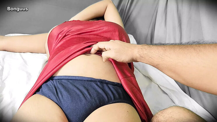 Desi Bhabhi Riya Bonguus in Red Dress Gets Creamy Pussy Fucked Hard - Wet Indian Sex