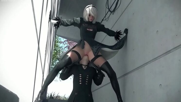 2B Fucks Hard in 3D Hentai - Anal, Blowjob & Cumshot - NieR: Automata Porn by HydraFXX