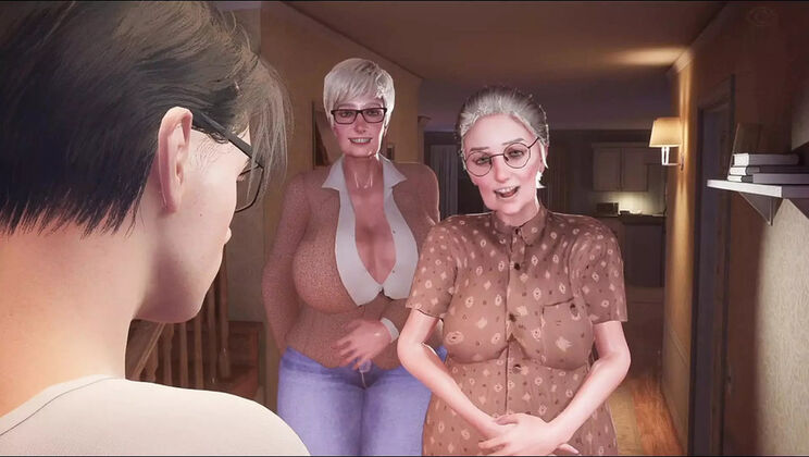 Double Granny Fuck Fest - Fresh Meat & Squirting Orgasms
