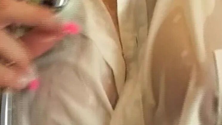 Hot German babes Caroline De Jaie & Demi Blue share a double dildo in steamy bedroom lesbian sex