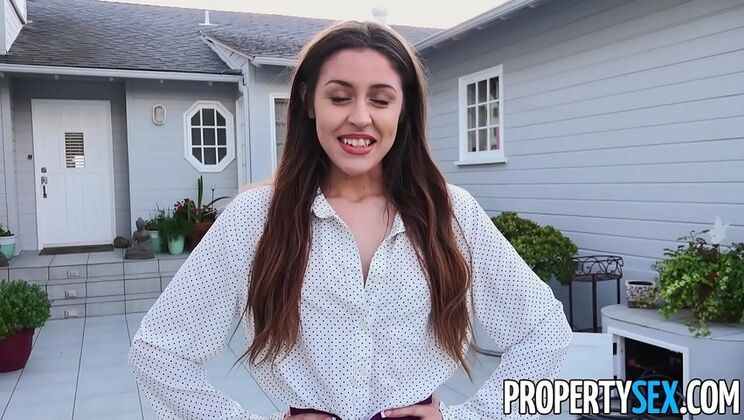 Hot Latina Real Estate Agent Gives Blowjob and Fucks Buyer in POV Doggystyle