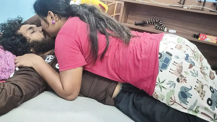 Hot Indian Step Sister Seduces Boy With Deep Throat Blowjob - Romantic Kissing & Nude Close-Up