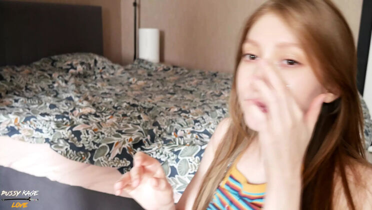 Russian Teen Moans Loud as I Pound Her Tight Pussy and Cum in Her Mouth - POV Blowjob