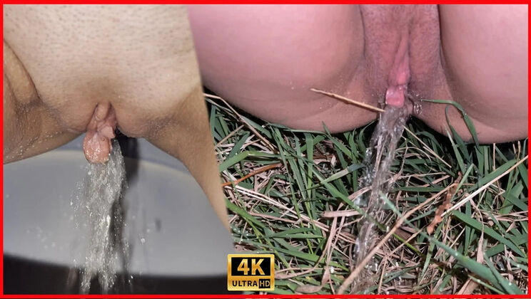 Amelia Queen Pissing in Public Toilets Compilation - Close-Up POV & Golden Shower Fun
