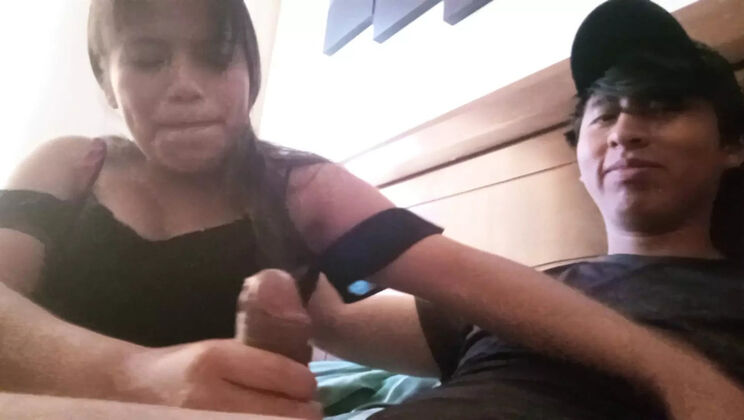 Amateur Latina Teen Fucks Customer for Milk - Homemade Hotel Sex