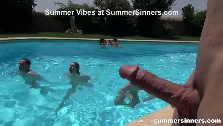 Hot Summer Pool Orgy - Big Tits & Big Cock Sex Games