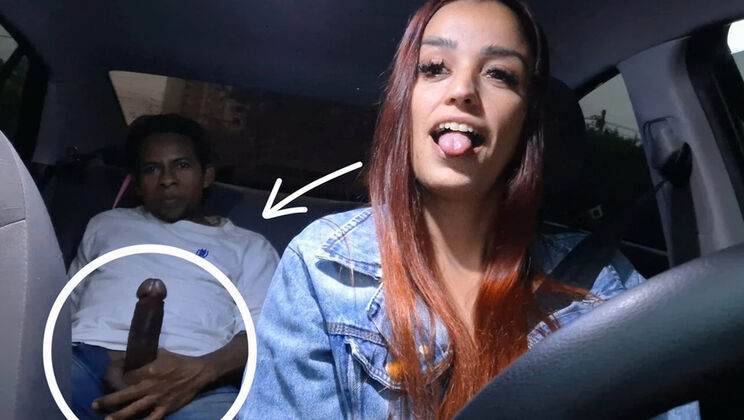Hot Brazilian Redhead Gets Caught Jerking Off in Uber - Real Car Sex & Public Fuck!