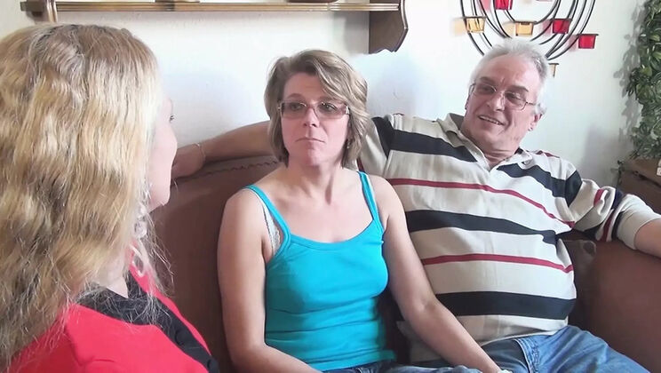 Mature Couple Fucks Young Bea Dumas in Hot Threesome - Big Tits & Stockings