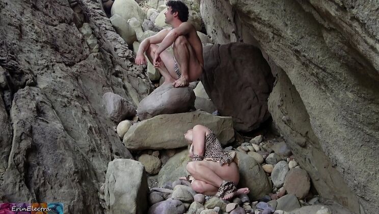 Blonde Cave Girl Gets Her Holes Destroyed by Big Cock in Wild Outdoor Fuck